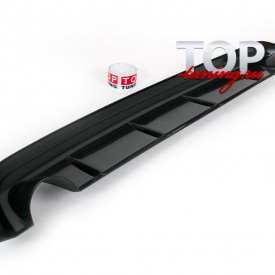 Диффузор на задний бампер A`PEX Duo на Hyundai Solaris