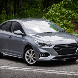 Реснички на фары Advance Широкие на Hyundai Solaris