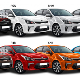 Накладки на пороги Advance без брызговиков на Kia Rio 4