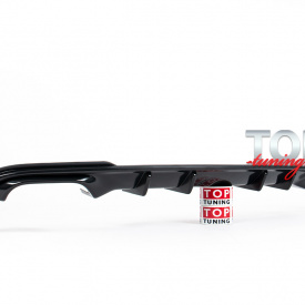 Диффузор под раздвоенный выхлоп Advance + боковые элероны на Solaris