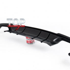 Диффузор под раздвоенный выхлоп Advance + боковые элероны на Solaris