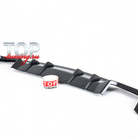 Диффузор под раздвоенный выхлоп Advance + боковые элероны на Solaris