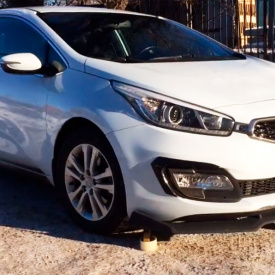 Элерон на передний бампер Type C + на Kia Ceed