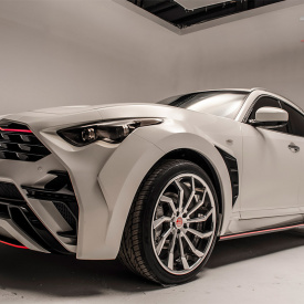 Молдинги дверей Draco на Infiniti QX70 (FX35, 37, 50)