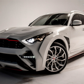 Молдинги дверей Draco на Infiniti QX70 (FX35, 37, 50)