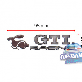 Шильдик эмблема GTI Racing 95 x 21 mm на VW