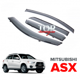 Дефлекторы на окна BLACK Line на Mitsubishi ASX