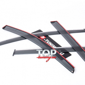 Дефлекторы на окна CHROME на Nissan Tiida