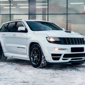 Накладки на пороги Tyrannos на Jeep Grand Cherokee WK2
