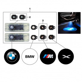 Проекторы логотипа в двери BMW (старая версия)