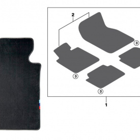Коврики M Performance для BMW G30 / G31 / F90 M5