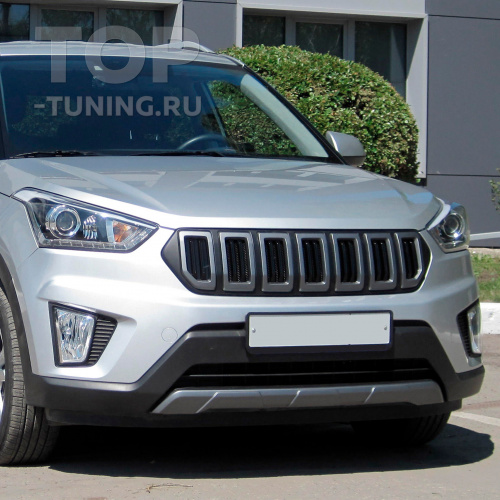 Решетка радиатора Jeep Cherokee Style на Hyundai Creta
