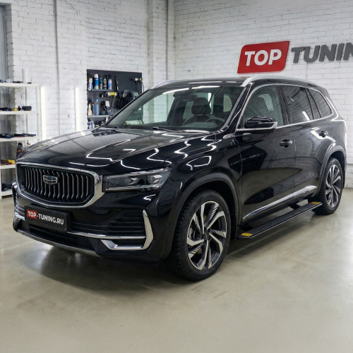 Выдвижные пороги ступени RRS для Geely Monjaro (KX11)