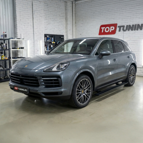 Выдвижные пороги RRS Porsche Cayenne III (2018+)