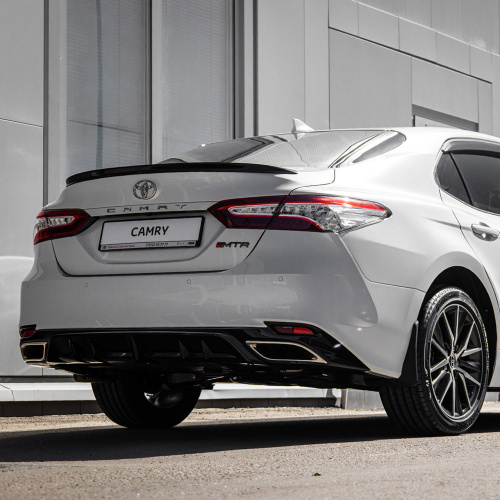 Диффузор заднего бампера MTR Design с насадками для Toyota Camry (2020+, XV70)