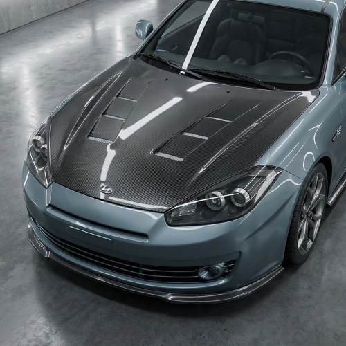 Капот Ultima с жабрами для Hyundai Tiburon Coupe 2 GK Рестайлинг (2007–2009)