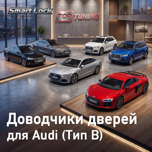 Бесштыревые доводчики дверей Smart Lock для Audi (Тип B — A1, A3, A4, A5, A6, A7, A8, Q3, Q5, R8)