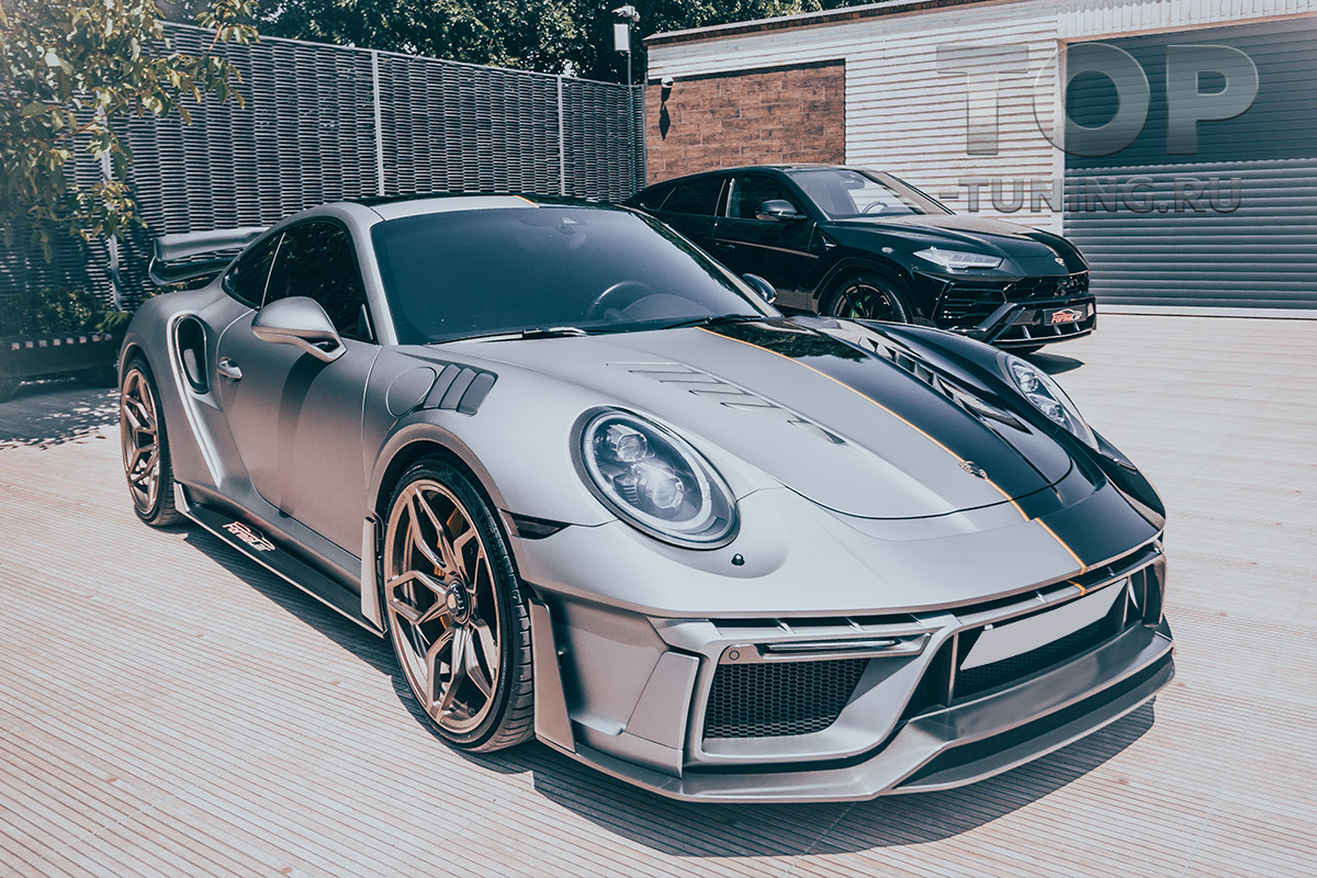 ТЮНИНГ ПОРШЕ 911 (991 КУЗОВ, 2011 - 2017) НАБОР ЭЛЕРОНОВ В ПЕРЕДНИЙ БАМПЕР ОБВЕС VENOM