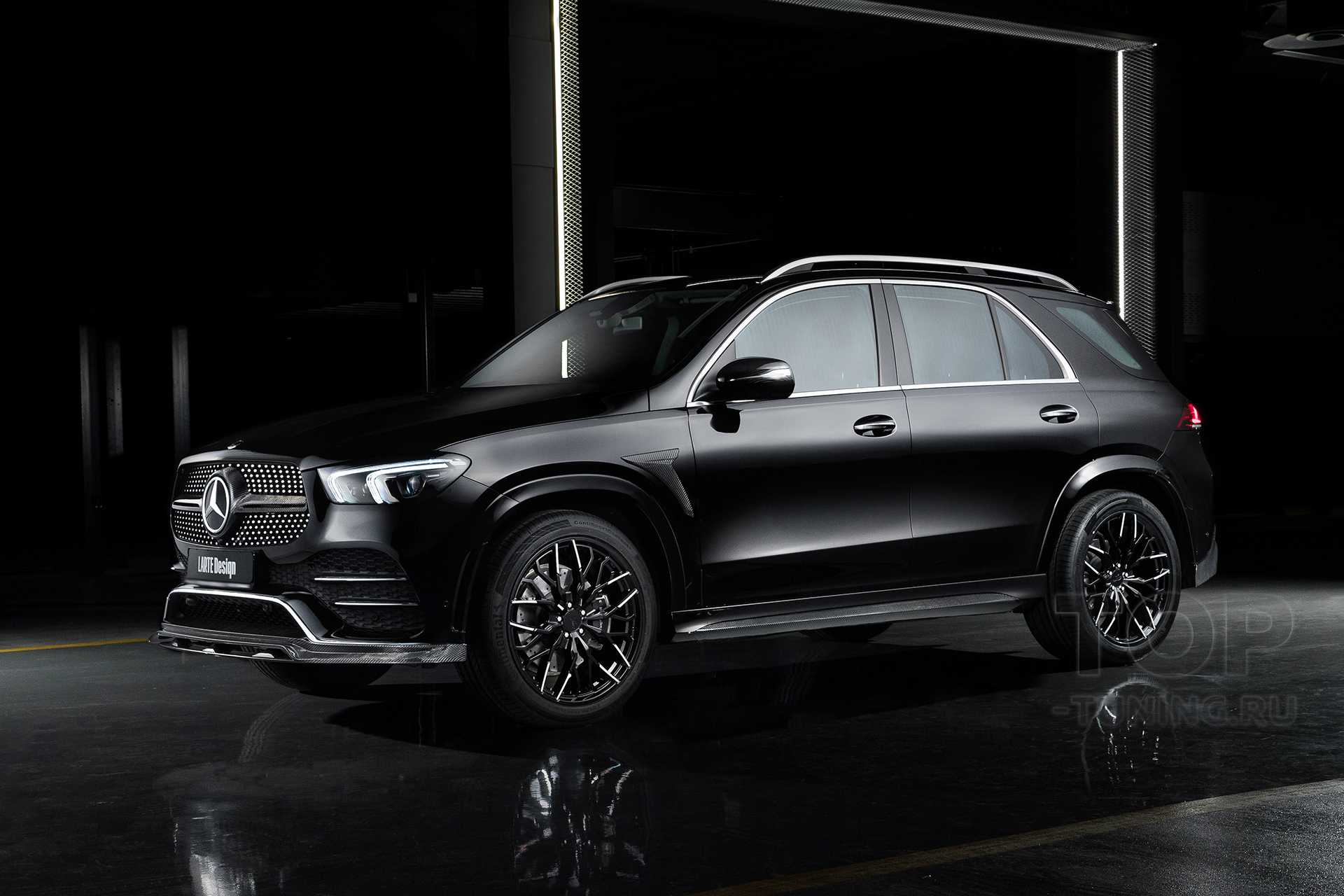 ТЮНИНГ МЕРСЕДЕС ГЛЕ (V167; 2018+) НАКЛАДКА НА ПЕРЕДНИЙ БАМПЕР ОБВЕС LARTE DESIGN