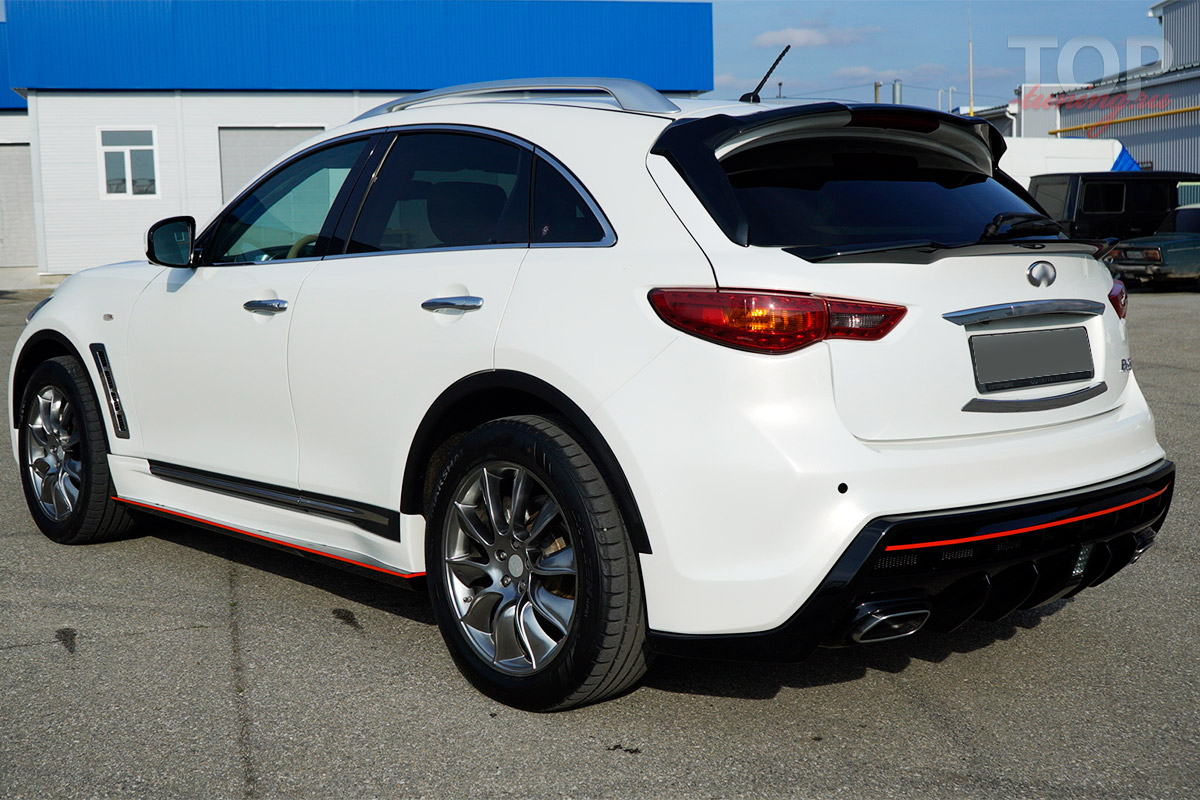 10936 Задний бампер Draco SLIM на Infiniti QX70 (FX35, 37, 50)