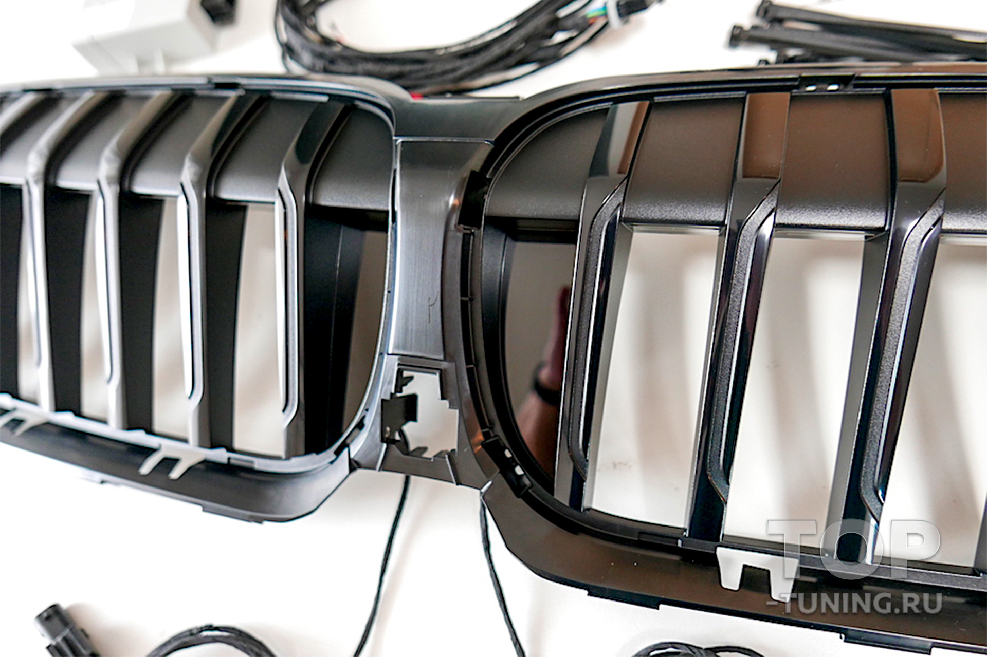 Черная решетка радиатора с подсветкой Iconic Glow оригинал для BMW X6 G06 | B-Styling