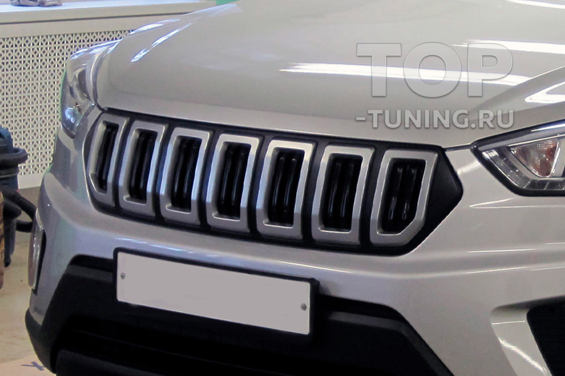 11014 Решетка радиатора Jeep Cherokee Style на Hyundai Creta