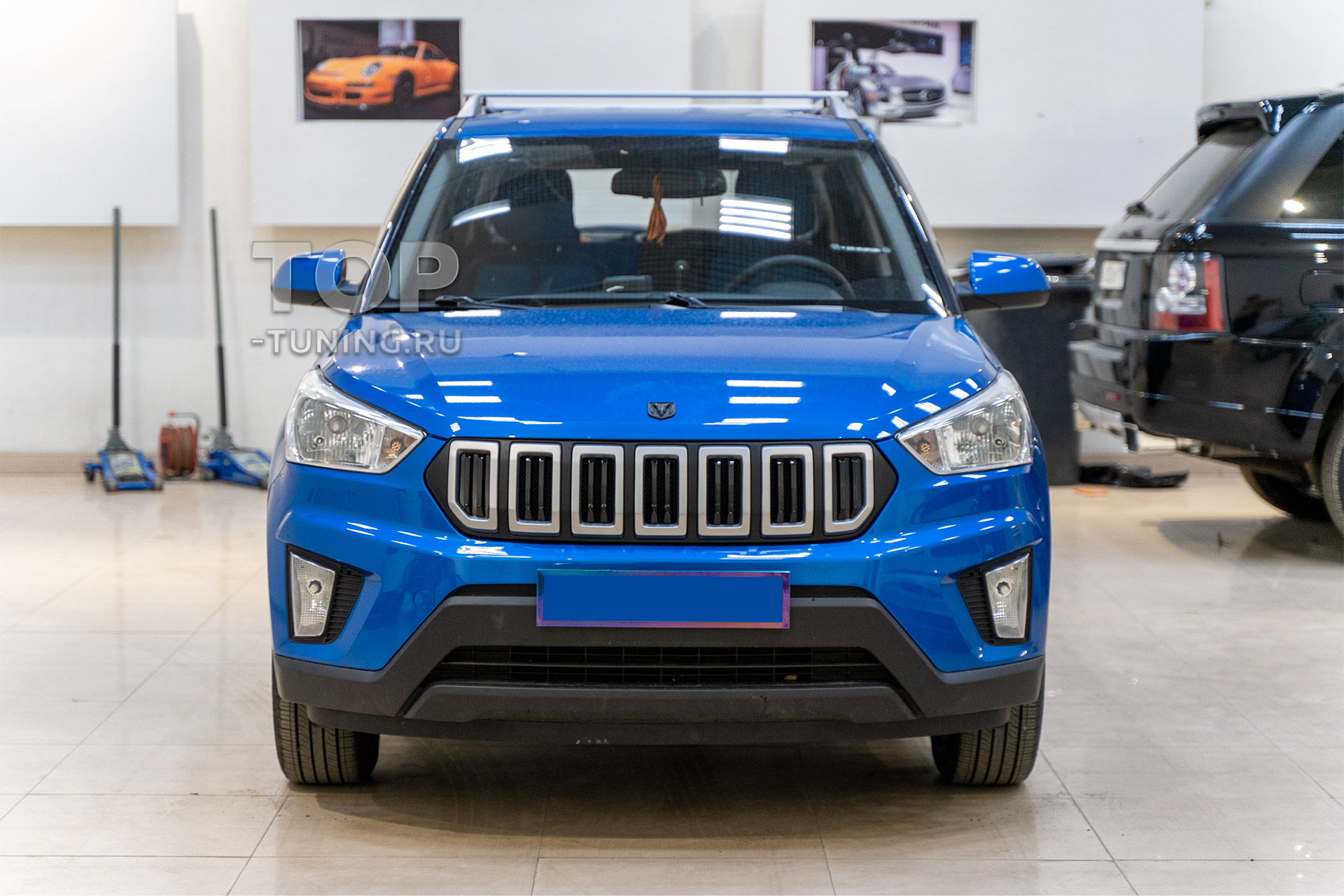 Фирменная решетка для Крета 1 без эмблемы в стиле Гранд Чероки 