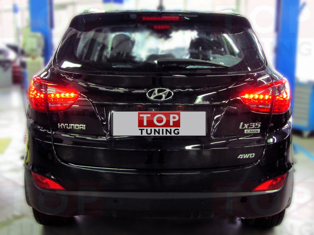 Светодиодные стоп-сигналы Cayenne Style - Тюнинг оптики Hyundai ix35 1143 Задние тюнинг-фонари Cayenne Style Red на Hyundai ix35