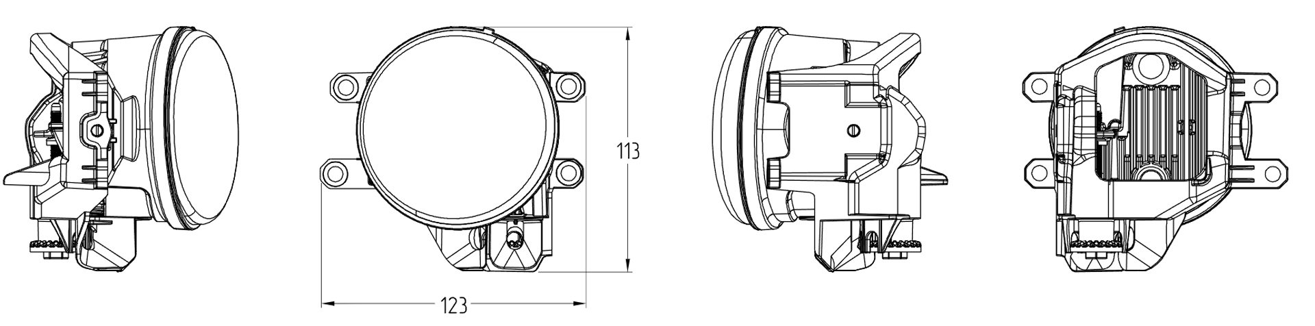 11967 Двухрежимные LED ПТФ MTF FL10TD