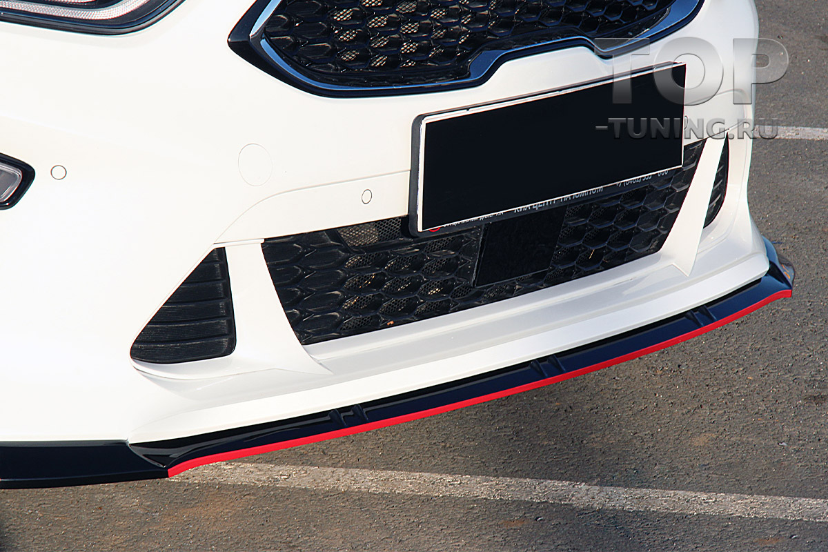 12125 Накладка Sport Line на передний бампер Kia Ceed 3