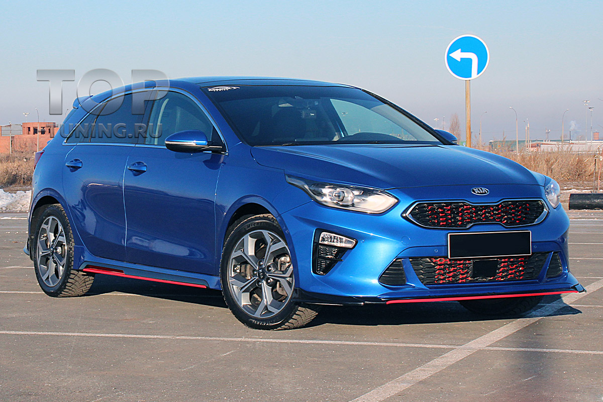 12125 Накладка Sport Line на передний бампер Kia Ceed 3