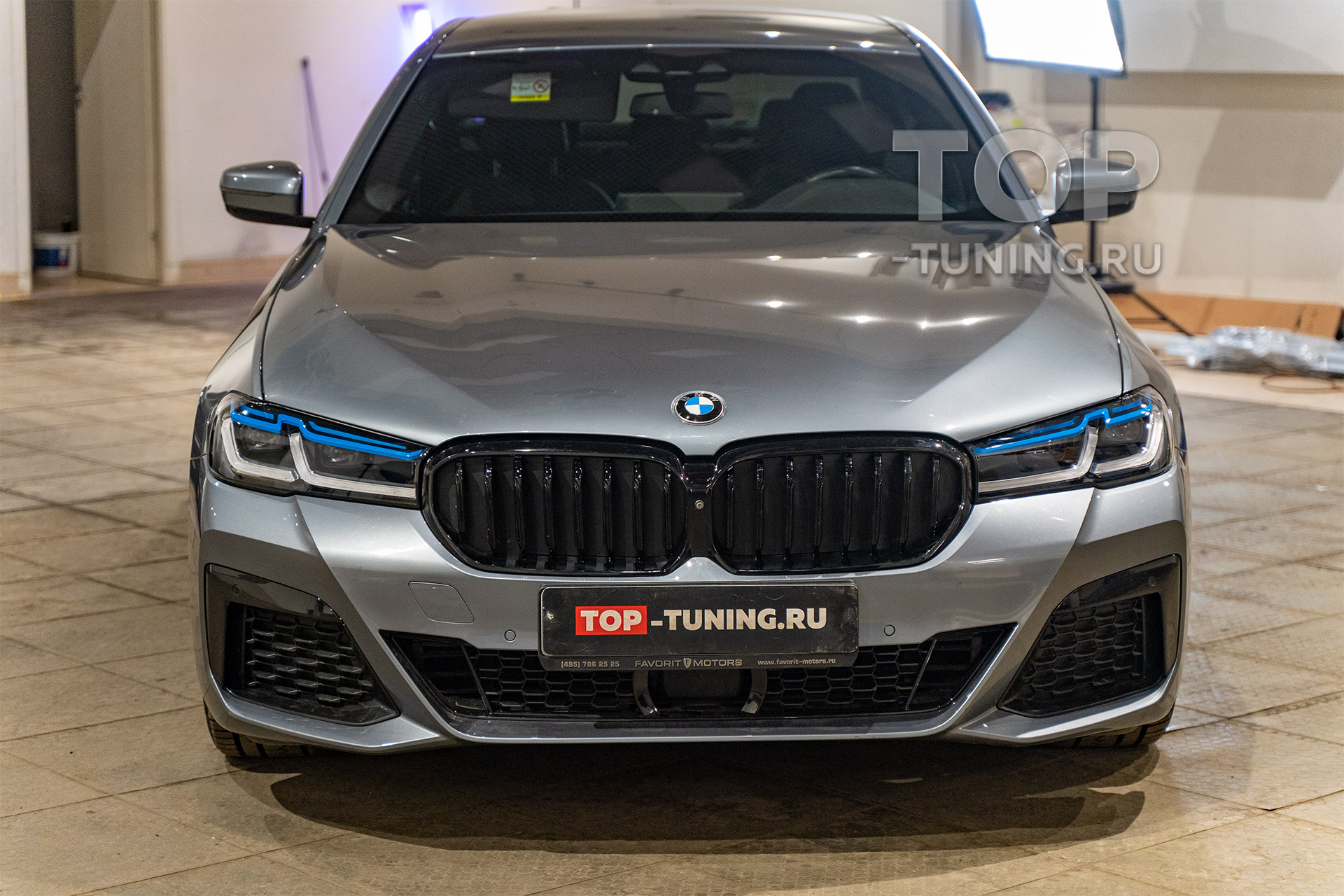 12478 Обвес + LED оптика – Рестайлинг из старого BMW 5 G30 в новый LCI 2020+ 