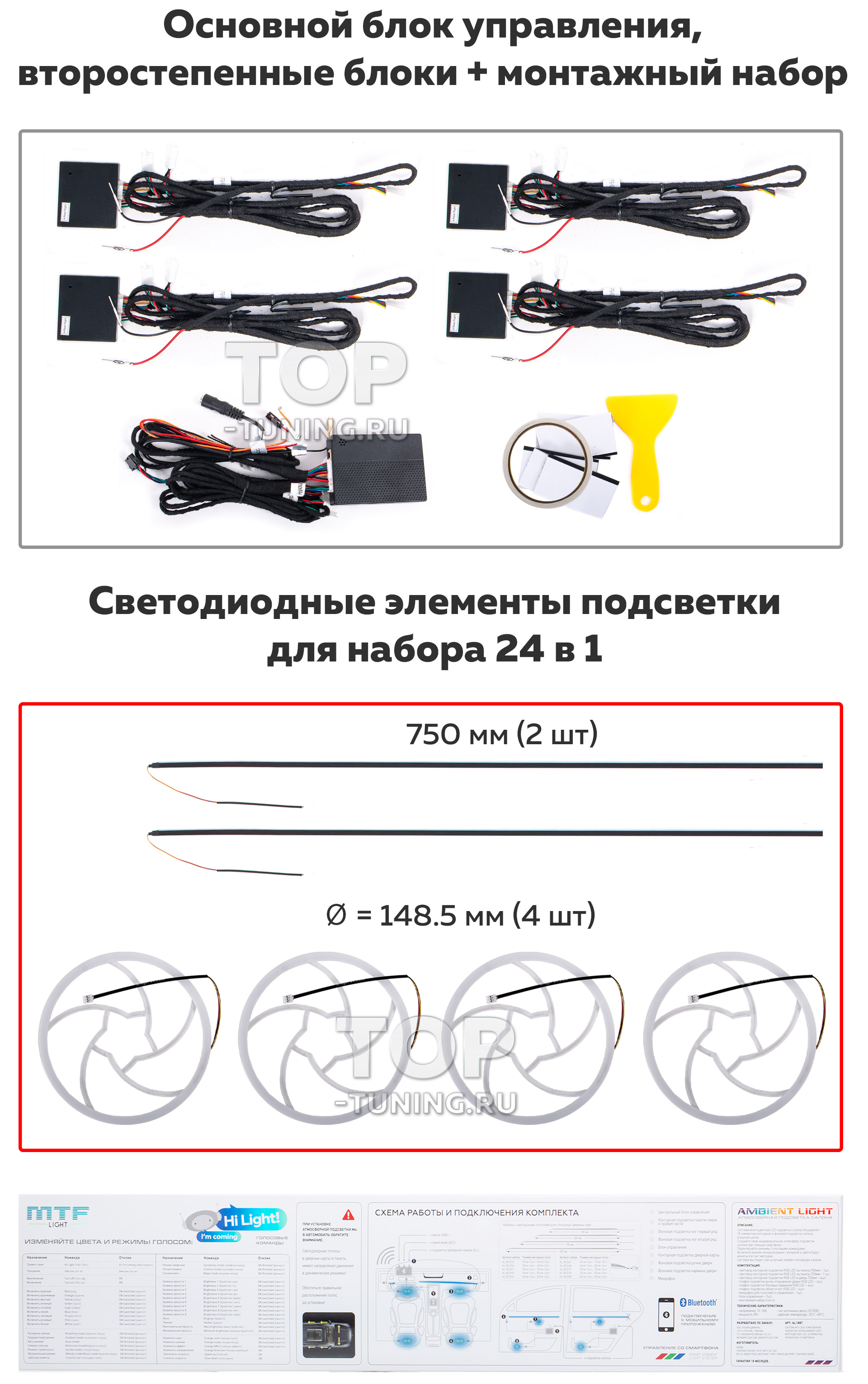 Динамическая + контурная светодиодная подсветка салона - купить в Топ Тюнинг