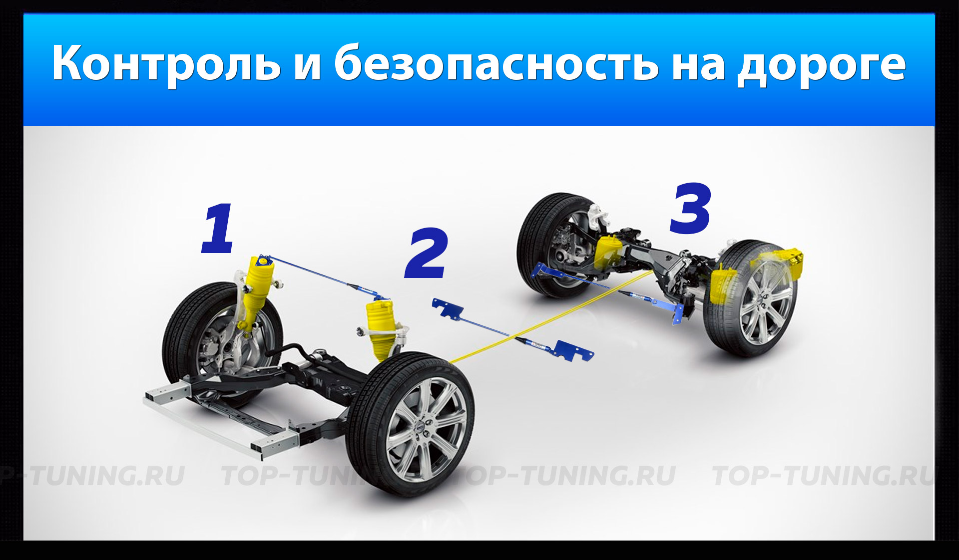 Купить растяжки кузова и распорку под капот Volvo XC90 (2015-2024) в Топ  Тюнинг