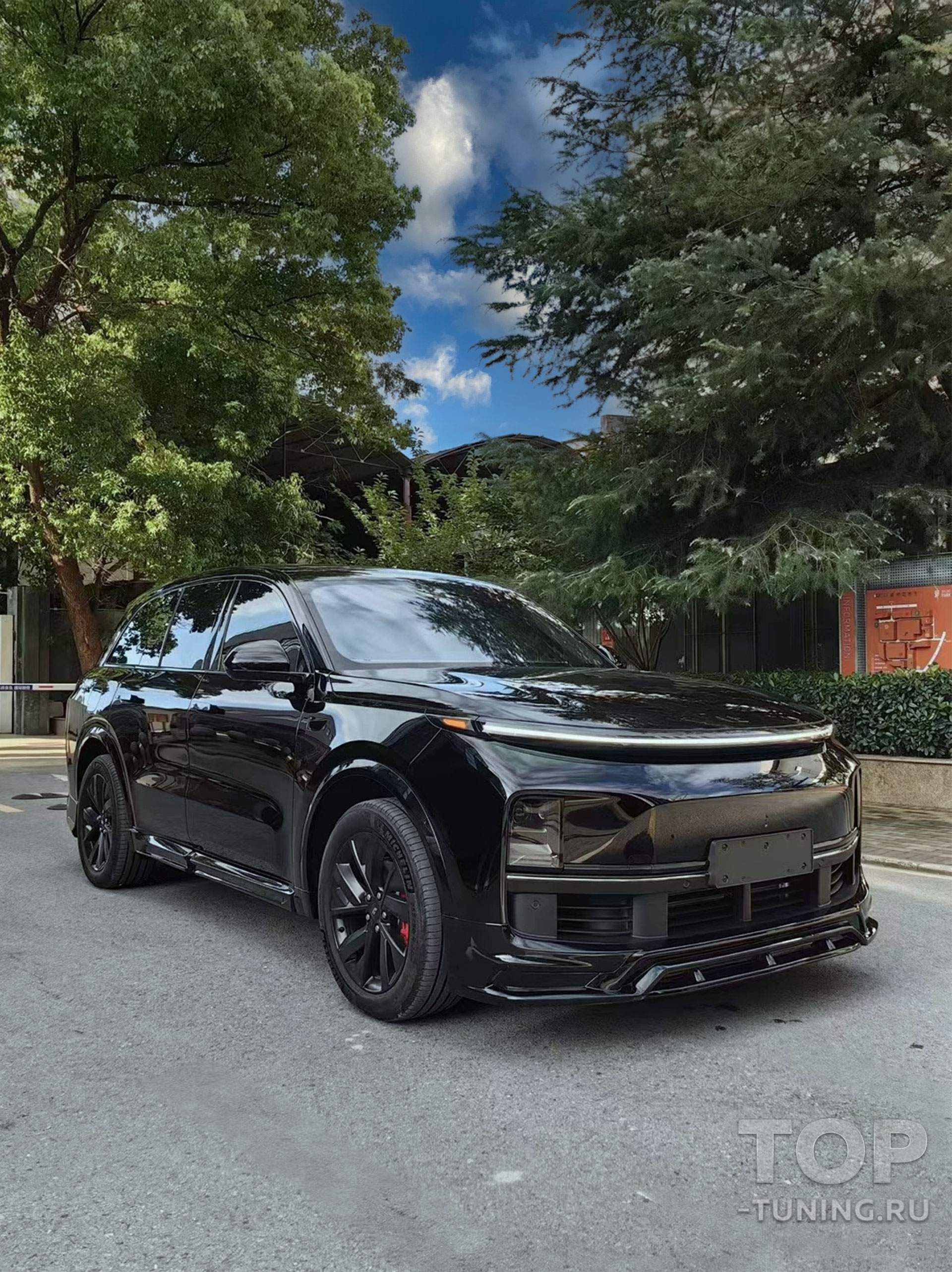 Накладка на передний бампер тюнинг Лисян Л9