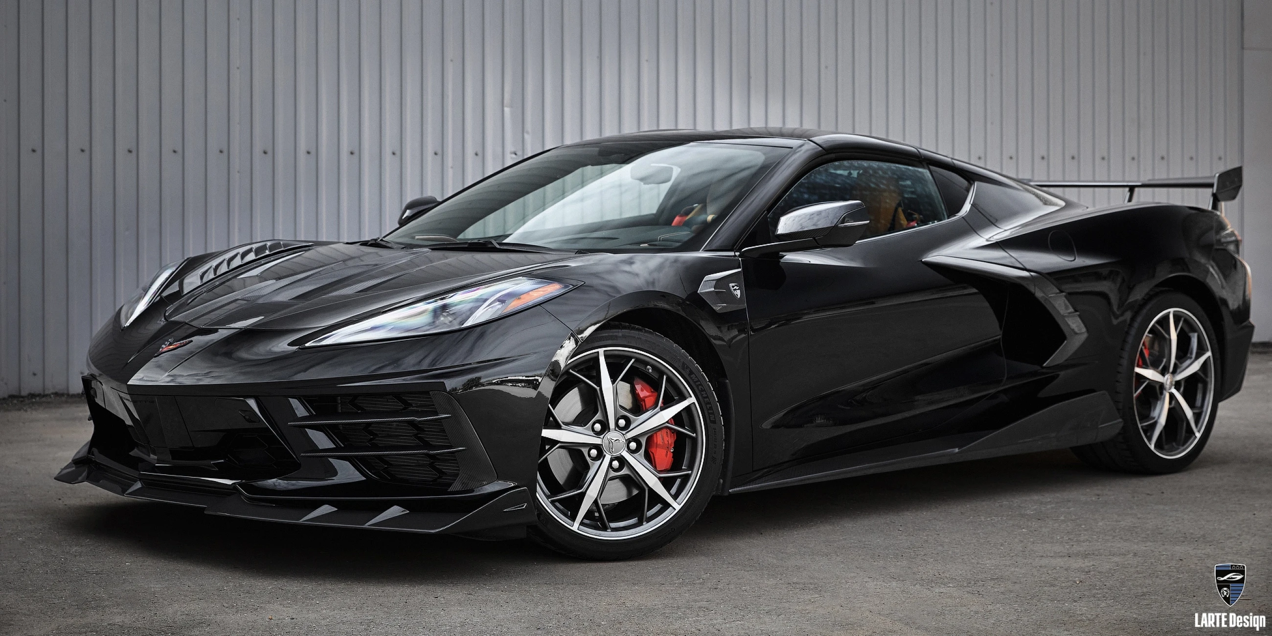 13302  Накладки Avatar Larte Design на пороги &mdash; тюнинг Corvette Stringray C8