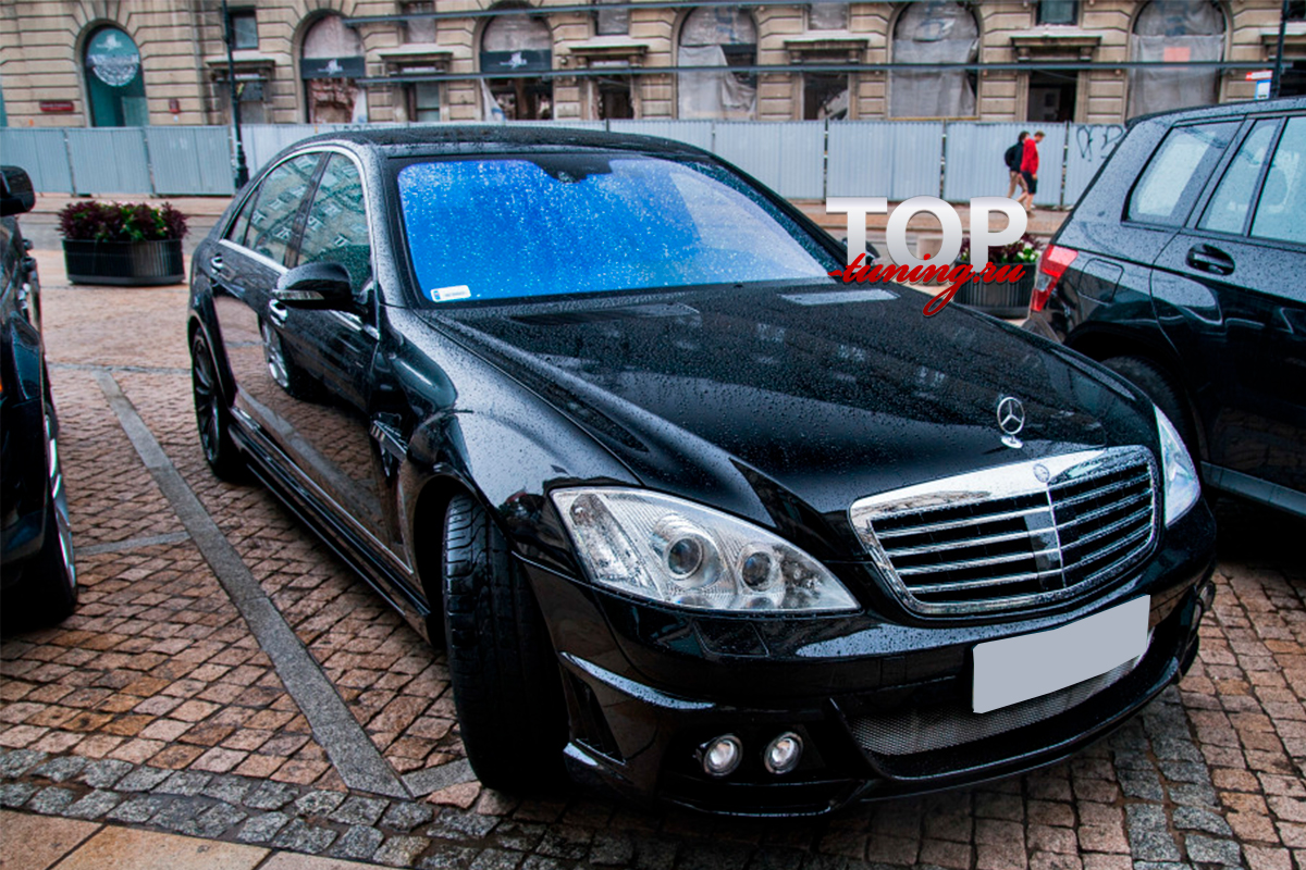 КОМПЛЕКТ ПОРОГОВ ВАЛД БЛЕК БИЗОН - ТЮНИНГ МЕРСЕДЕС W221 (S-CLASS, ДОРЕСТАЙЛИНГ, 2005 / 2009)