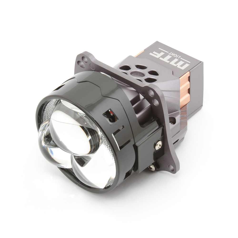 Светодиодные двухрежимные Bi-LED модули MTF Quadrix 3.0 дюйма (3 линзы в 1) Цена за 2 шт. / 12V / 58W — ближний / 80W — дальний / 6000К / 5100 lm