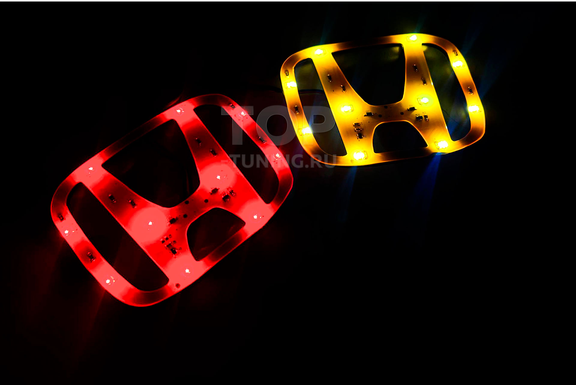 13601 Светодиодная вставка под эмблему LED на Honda Двухрежимная LED подсветка эмблемы Хонда Цена за 1 шт. | Два режима: Белый или красный | Эмблема приобретается отдельно