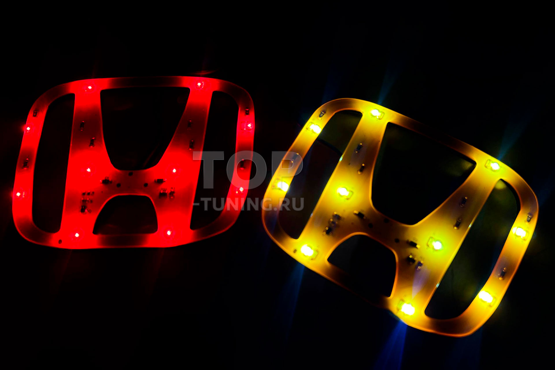 Двухрежимная LED подсветка эмблемы Хонда Цена за 1 шт. | Два режима: Белый или красный | Эмблема приобретается отдельно 13601 Светодиодная вставка под эмблему LED на Honda