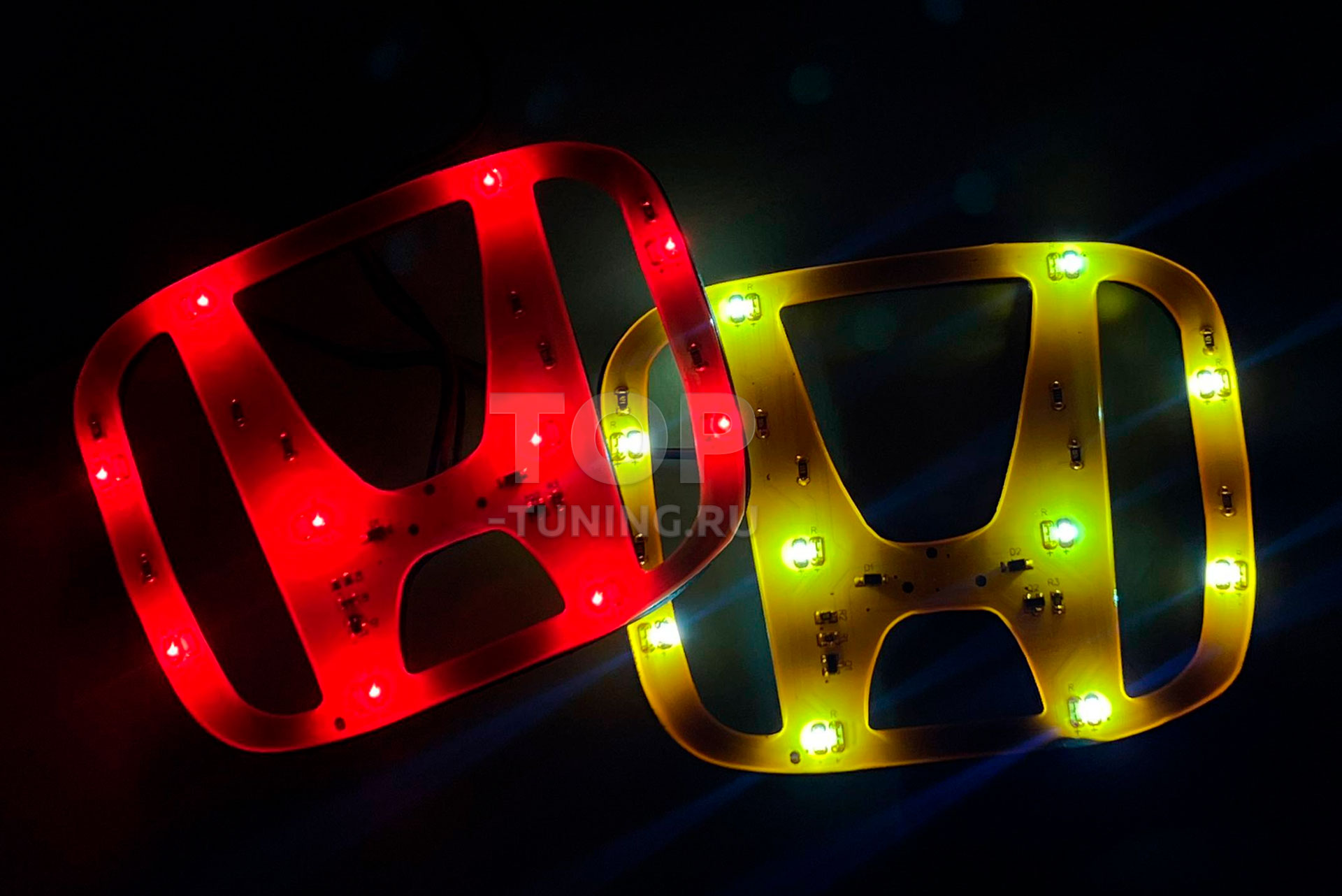 13601 Светодиодная вставка под эмблему LED на Honda Двухрежимная LED подсветка эмблемы Хонда Цена за 1 шт. | Два режима: Белый или красный | Эмблема приобретается отдельно