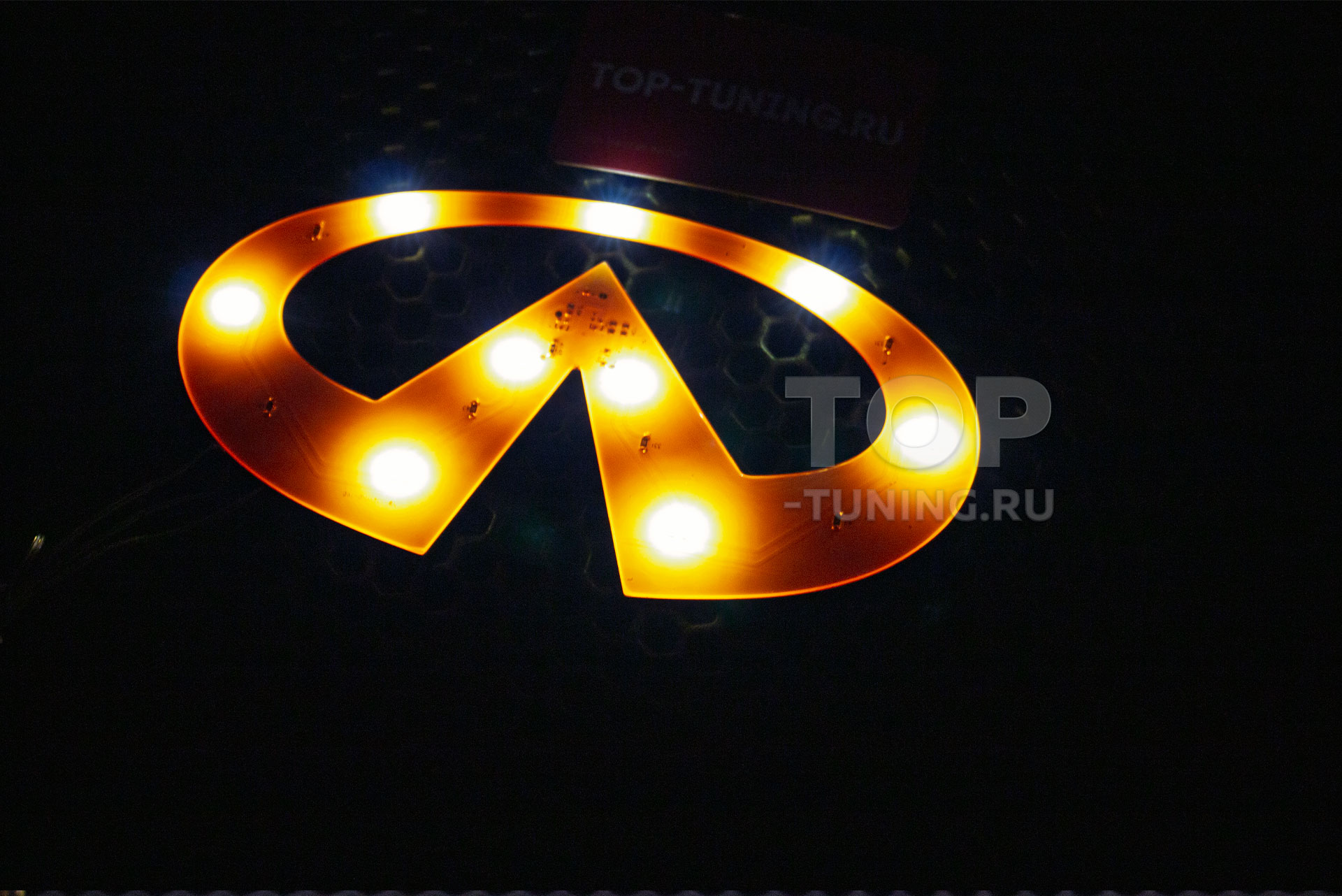 13606 Гибкая светодиодная вставка под эмблему LED на Infiniti Белая контурная LED подсветка эмблемы Инфинити Цена за 1 шт. | Эмблема приобретается отдельно