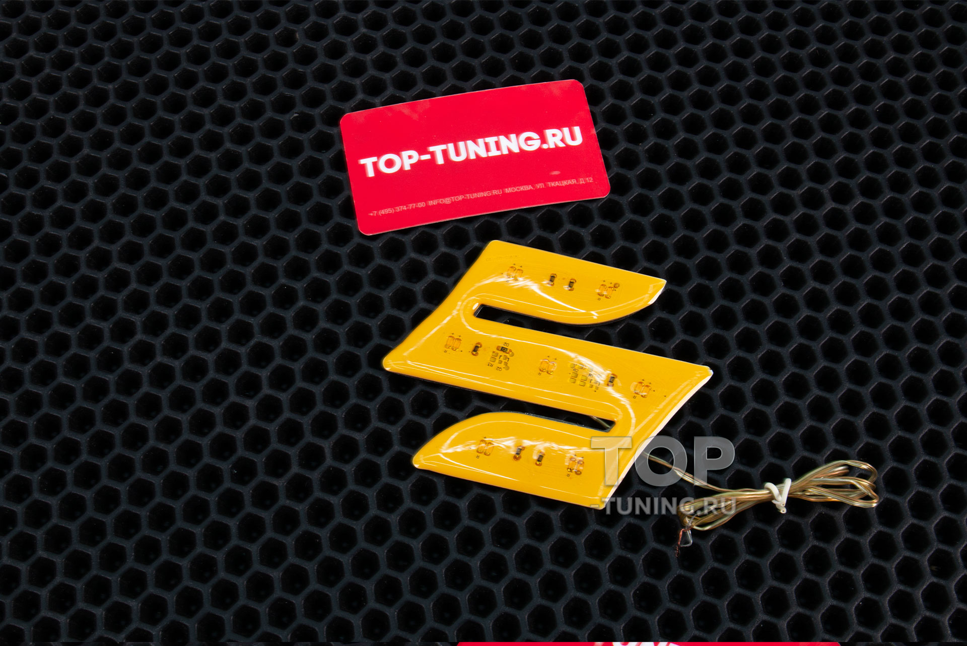 Белая контурная LED подсветка эмблемы Сузуки Цена за 1 шт. | Размер 100х100 мм. | Эмблема приобретается отдельно