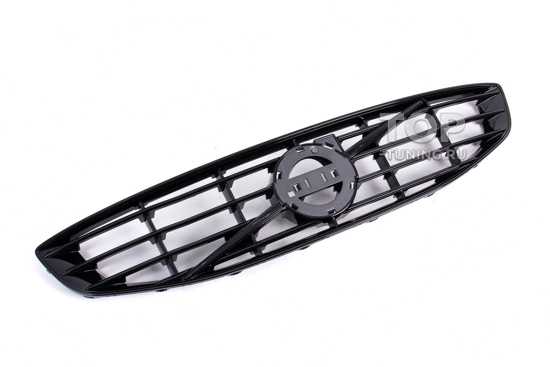 Черная решетка радиатора в стиле Black Thor для Вольво С60 / В60 (2 рестайлинг) ABS-пластик | Эмблема приобретается отдельно 13675 Решетка радиатора Black Thor для Volvo S60 / V60 (2013 - 2018)