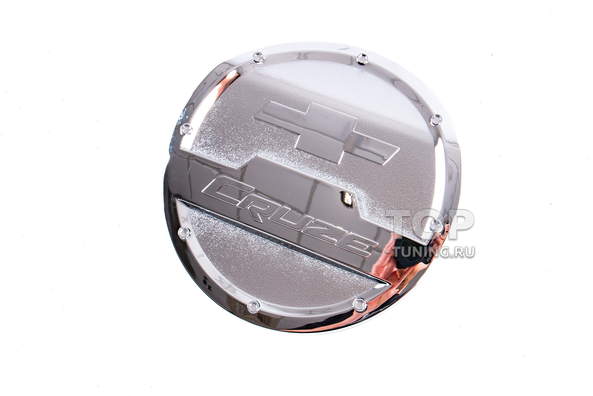 13708 Хромированная накладка SRC на лючок бензобака для Chevrolet Cruze (2009+)