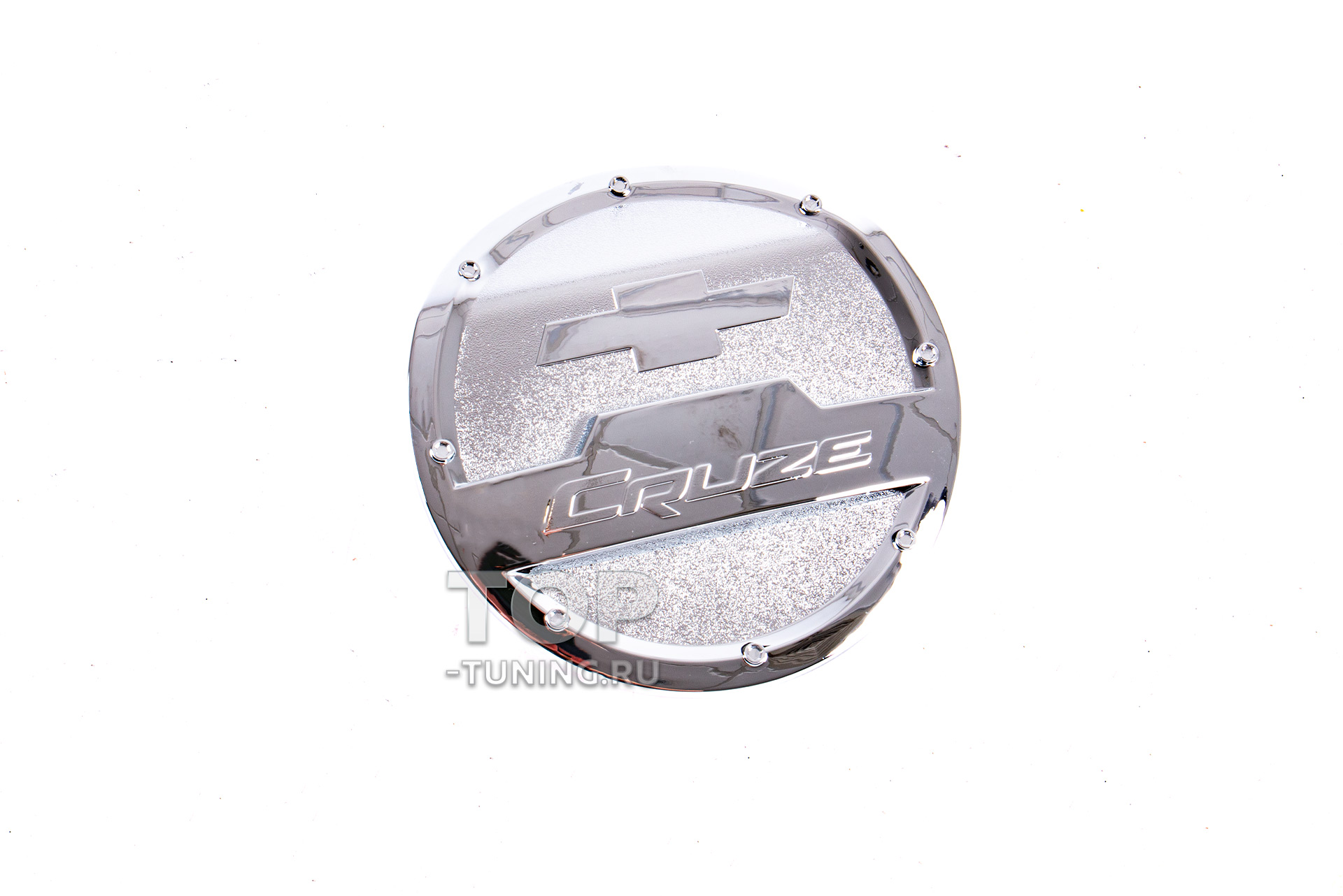 Хром накладка на крышку бензобака Шевролет Круз (2009+) Цена за 1 шт. | ABS-Пластик | Монтаж на двухсторонний скотч