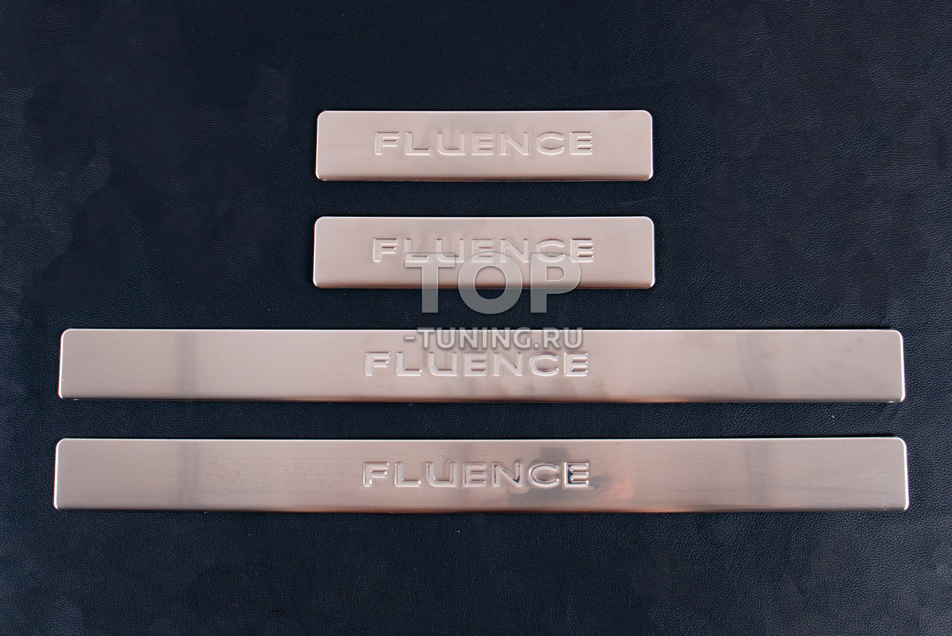 Накладки на пороги в салон из нержавеющей стали для Рено Флюенс 2010+ Комплект на 4 двери | Установка на двухсторонний скотч | Нержавеющая сталь