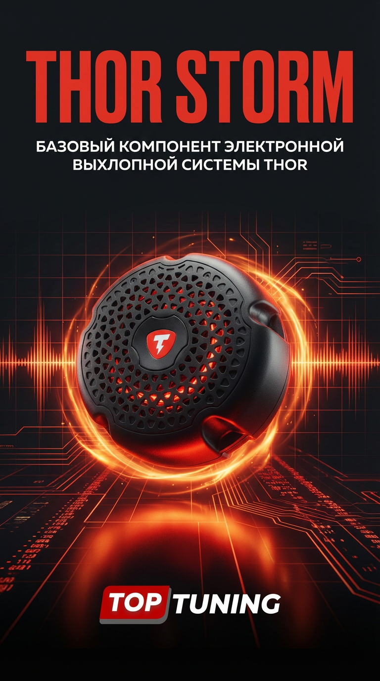 Электронный тюнинг выхлопной системы &mdash; Генератор звука ТОР Шторм Один или два динамика на выбор / Без блока управления / Скидки при покупке в наборе&nbsp;