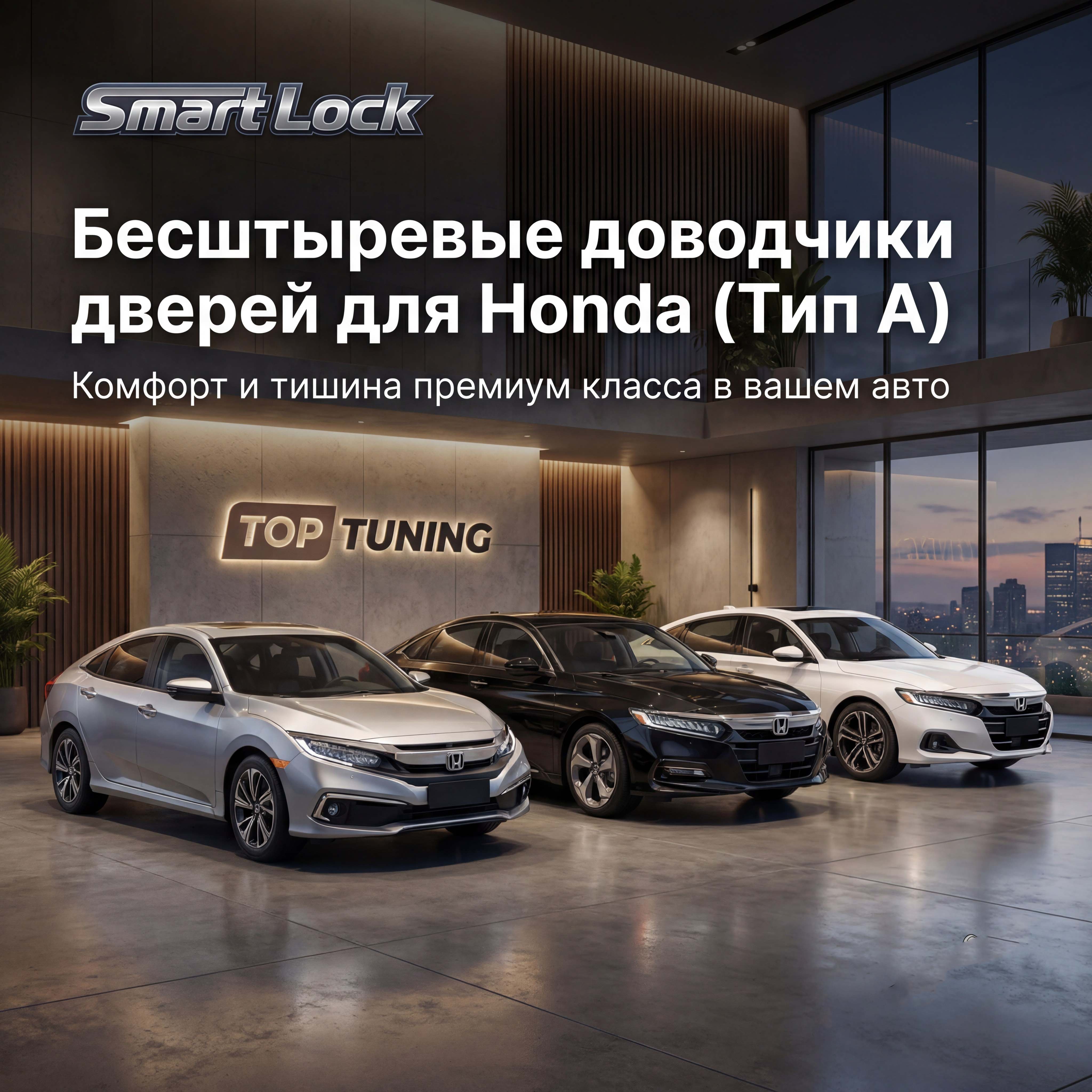 Бесштыревые доводчики дверей Smart Lock для Honda (Тип A — Civic, Accord, Inspire)
