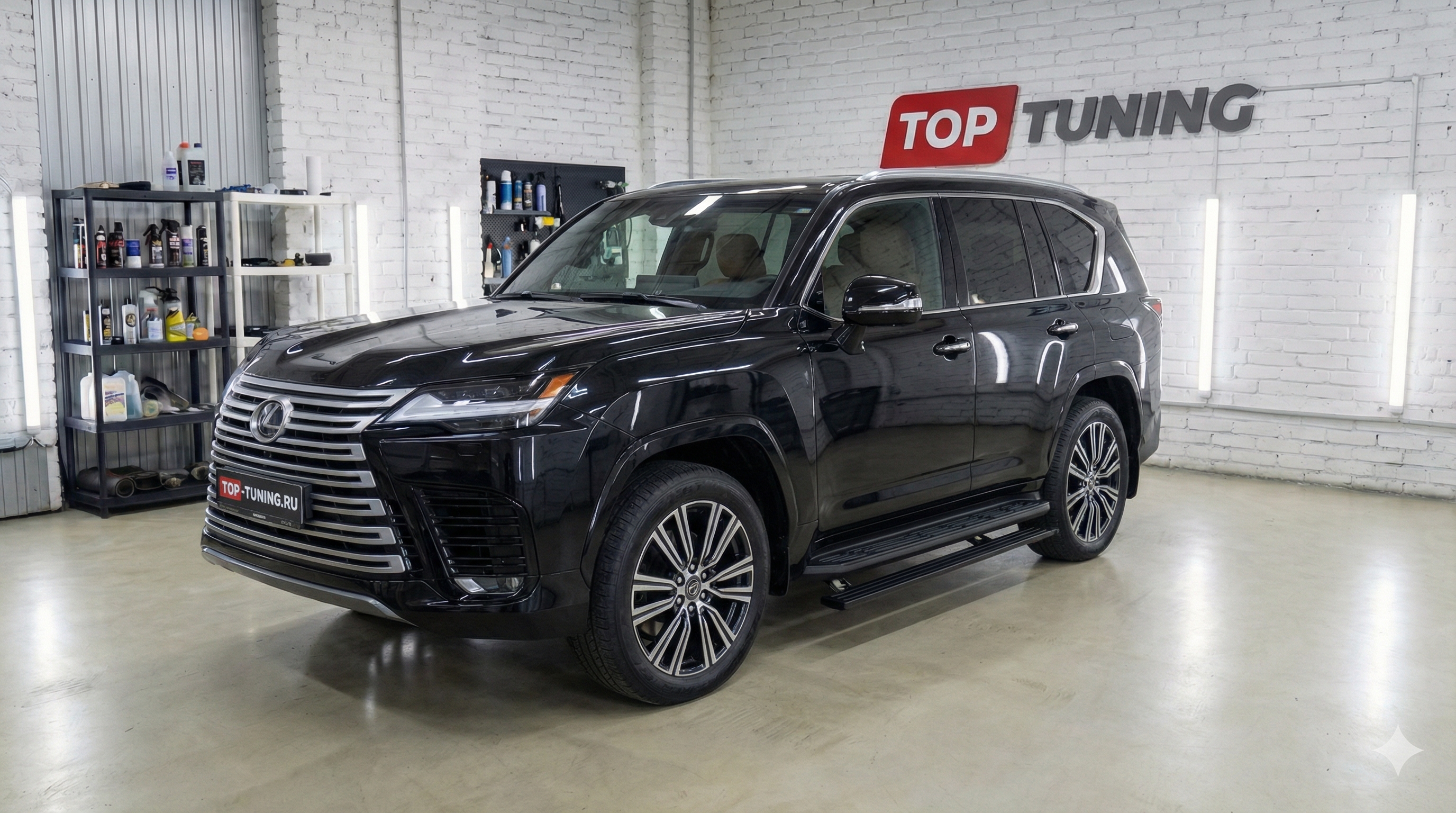 Выдвижные электропороги для Lexus LX600 (2021+) Комплект 2 шт | До 200 кг нагрузки | Производство Корея | Датчик Холла | Автоматический режим + управление через кнопку